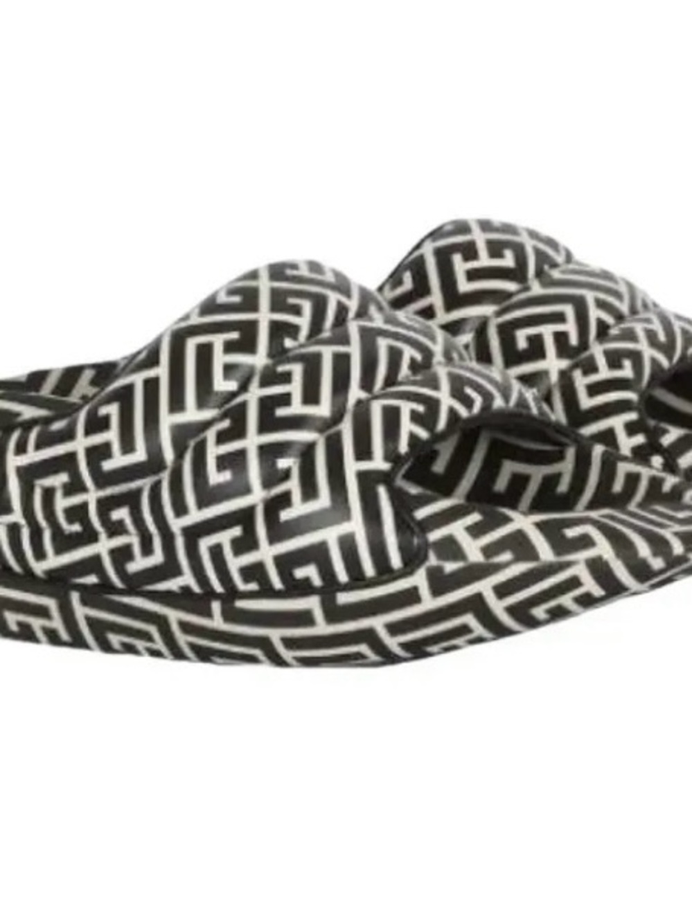 Balmain Men’s Quilted Leather B-IT Monogram Sandals – EU 43 / US 10 - Picture 2 of 10